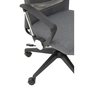 Interiors by Premier Brent Grey Mesh And Fabric Home Office Chair