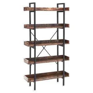 173cm H x 92cm W Rack 5 Shelf Shelving Unit Industrial Style Shelving Storage Unit with Metal Frame Display Rack