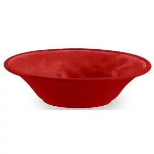 Purely Home Crackle Red Melamine Low Bowls - Set of 2