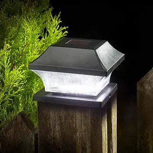 2 Pack 3L Solar Garden Fence Post Light