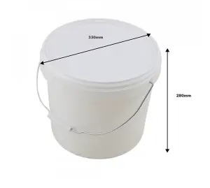 17 Litre Plastic Bucket with Tamper Evident Lid