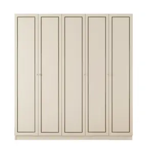 CLEMENT 5 Door Wardrobe in White