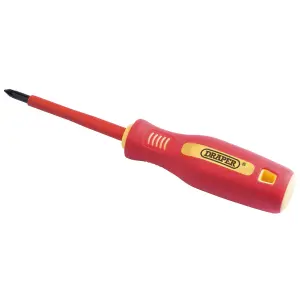 Draper Fully Insulated Soft Grip PZ TYPE Screwdriver, No.1 x 80mm 46533