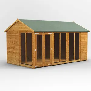 8 ft. W x 14 ft. D Power Apex Shiplap Dip Treated Summerhouse (14x8)