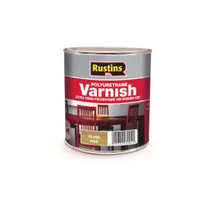 Rustins Polyurethane Varnish Gloss - Pine 1ltr