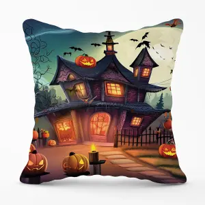 Spooky Halloween House Outdoor Cushion 45cm x 45cm