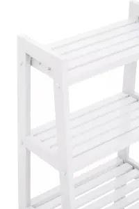 Interiors by Premier Chester Wood Four Tier White Shelf Unit