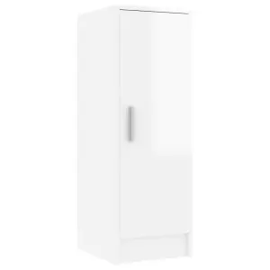 Berkfield Shoe Cabinet High Gloss White 32x35x92 cm Engineered Wood