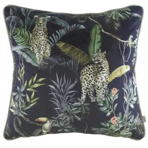 Evans Lichfield Jungle Leopard Leopard Feather Rich Cushion