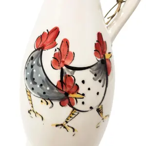 Farmhouse Hand Painted Ceramic Kitchen Dining Oil Pourer/Drizzler (H) 20cm