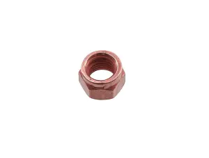 Connect 30738 Copper Flashed Nut Slotted Lock M10 x 1.5 x 14mm Hex 5pc