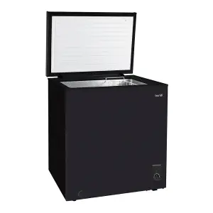 Stylish 99L Black Freestanding Chest Freezer with Versatile Refrigeration Mode