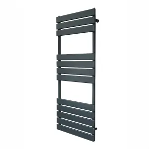 Flat Panel Towel Radiator - 1200mm x 450mm - Anthracite Grey