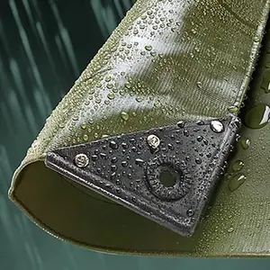 3M x 3M OLIVE GREEN HEAVY DUTY WATERPROOF TARPAULIN SHEET TARP COVER EYELETS