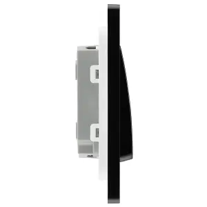 BG PCDMG42WB Matt Grey Evolve 2 Gang 20A 16AX 2 Light Switch-Black Insert