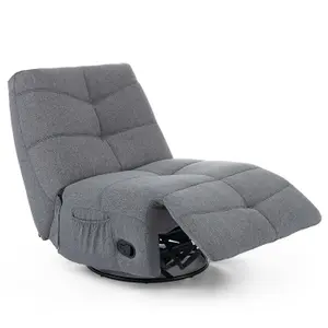 Austin Swivel & Rocker Manual Fabric Recliner Chair Grey