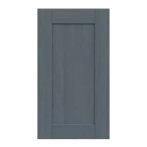 Alpinia Matt dusk blue wood effect Shaker Highline Cabinet door (W)400mm (H)715mm (T)18mm