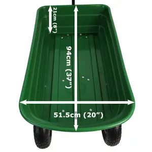 75L Garden Tipping Dump Cart 250 kg Wheelbarrow Trolley Utility Truck Trailer