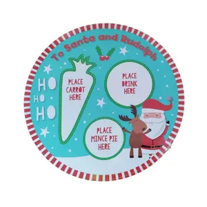 Christmas Eve Santa Treat Plate Night Before Christmas Treat Cork Placemat 29cm