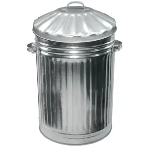 110L Galvanised Metal Bin Retro Style Steel Bin Animal Feed or Garden Bin