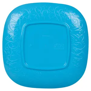 URBNLIVING 3cm Height Blue 6 Plastic Dinner Plates