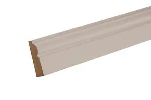 GoodHome Primed White MDF Torus Architrave (L)2100mm (W)69mm (T)18mm