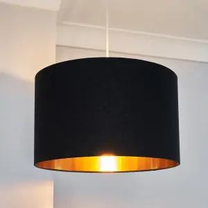 Inlight Helene Black & Gold Foil Lamp shade (D)40cm