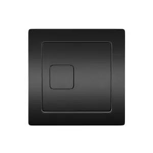 Matt Black Square Dual Flush Cistern Toilet Push Button Cable Operated