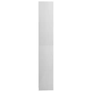 Berkfield Bathroom Cabinet High Gloss White 30x30x183.5 cm Engineered Wood