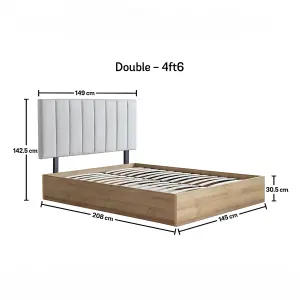 Modern Molle Wooden Ottoman Storage Bed Frame Including Headboard - Double 4ft6