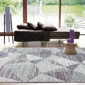 Block Heather Chequered Geometric Modern Easy to Clean Rug for Living Room Bedroom and Dining Room-120cm X 170cm