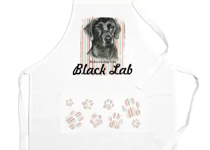 Purely Home Black Labrador Apron - Novelty Kitchen Gift for Dog Lovers