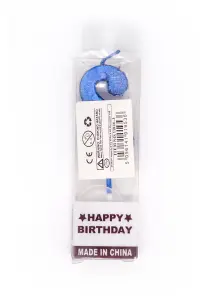 Shatchi Blue 3 Number Candle  Birthday Anniversary Party Cake Decorations Topper