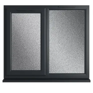 Lacerta Double glazed Window LH Side Hung Next to a Fixed Grey/White Obscure Glazed 1190 x 1040mm