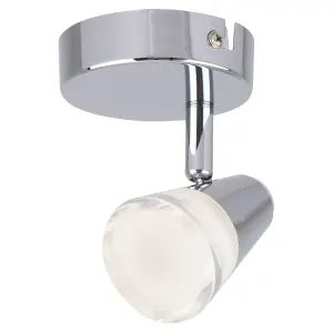 Rhea Adjustable Single Chrome Spotlight