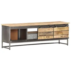 Berkfield TV Cabinet 120x30x40 cm Solid Mango Wood