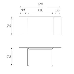 Brisco Extendable Dining Table White