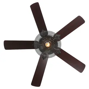 Industrial 5-Blade Ceiling Fan Light with Remote Control 17 Inch