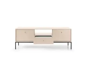 Elegant Mono TV Cabinet H560mm W1540mm D390mm in Beige - Stylish Storage for Modern Entertainment