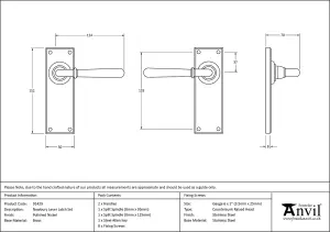 From The Anvil Polished Nickel Newbury Lever Latch Set