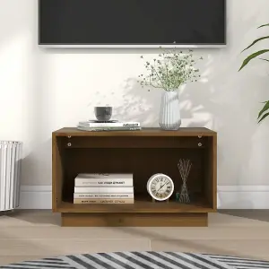 vidaXL TV Cabinet Honey Brown 60x35x35 cm Solid Wood Pine