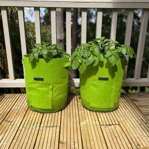 Potato Planter Grow Bags 37 Litre (Set of 2) Non - Woven Aeration Fabric Pots