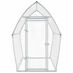 Chicken Cage Silver 200x105x182 cm Galvanised Steel