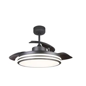 Luminosa Louis DC LED Ceiling Fan 35W 3CCT Black Foldable blades