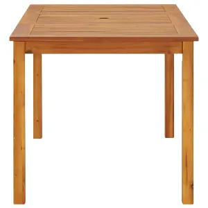 Berkfield Garden Table 140x80x74 cm Solid Acacia Wood