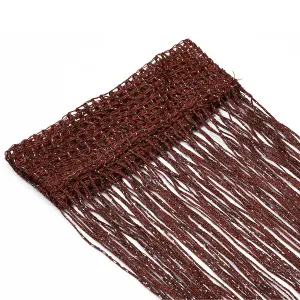 String Curtain Panel Spaghetti Tassel Curtain, 200cm x 90cm - Coffee