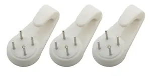 White Picture hook (W)40.5mm, Pack of 3