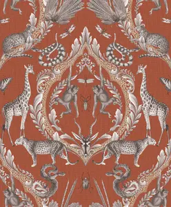 Galerie Bazaar Rust Menagerie Smooth Wallpaper