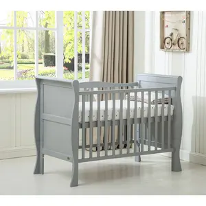 Bernhardt Cot Bed with Mattress Grey