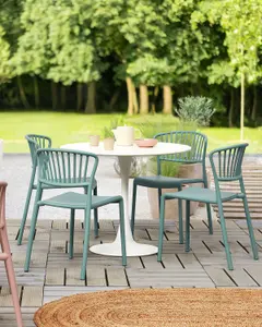 Set of 4 Garden Chairs GELA Mint Green